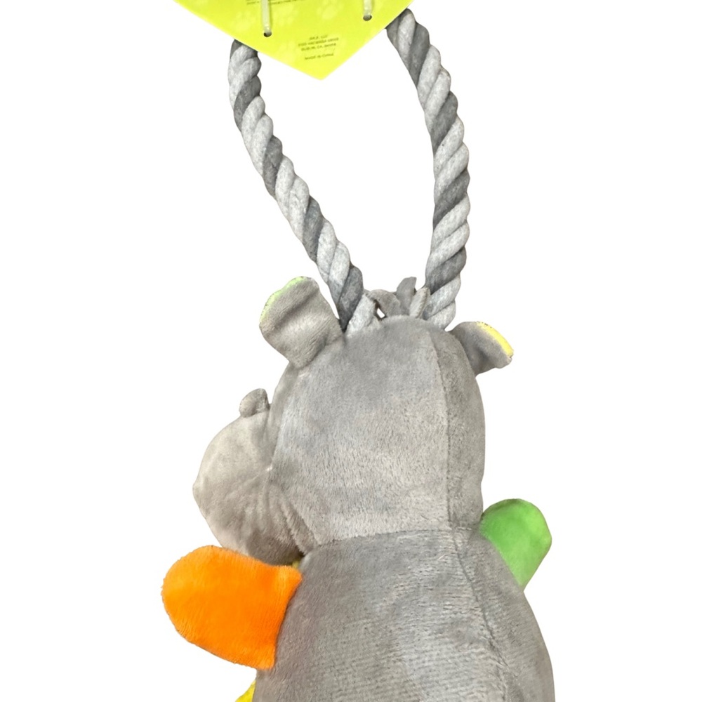 Colorful Plush Dog Toy with Rope - Picture 5 of 6